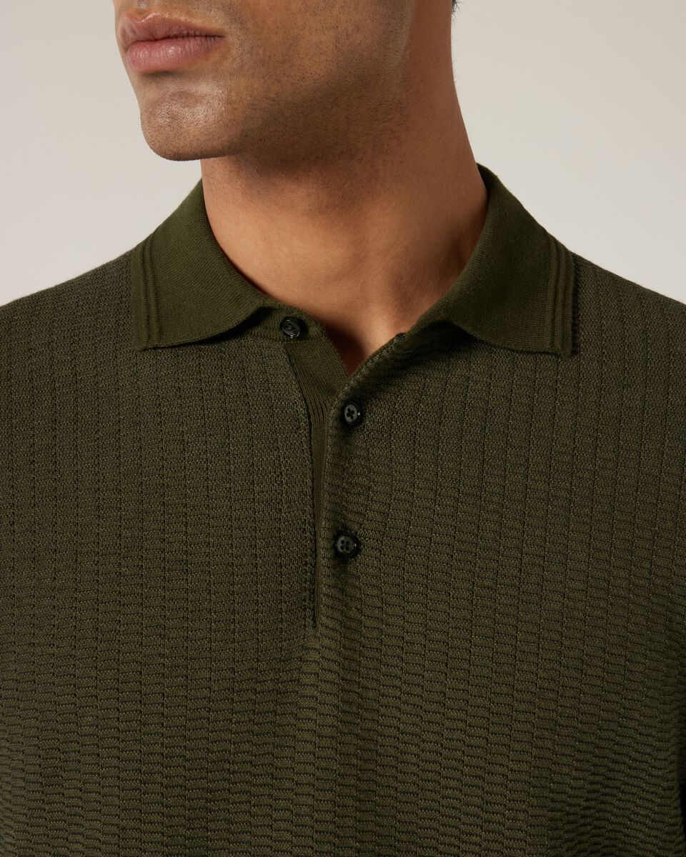 Fashion Polo Knit, Khaki, hi-res